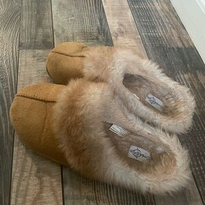 Cozy Tan Kids Slippers